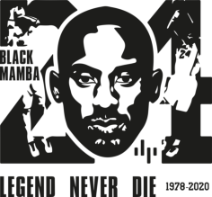 Kobe 14 Line Tracing Svg Vector, Free Vectors File